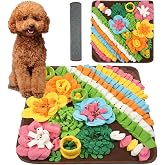 OSDUE Dog Smelling Mat, 50cm Machine Washable Snuffle Mat for Dogs Portable Interactive Sniffing Pad Pet Slow Feeding Mat for