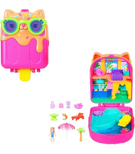 Polly Pocket Shani de Knuffelkat Speelset | Thimble Toys