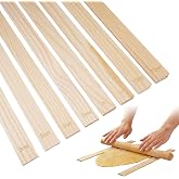 8 Pieces Wooden Clay Ceramic Roller Guides, 34 x 2 cm | Clay Roller Thickness Guides for Crafts Ceramic Polymer Clay Thicknes