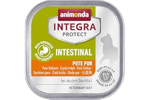 animonda INTEGRA PROTECT Intestinal Pute Pur (16 x 100 g), Katzen Diätfutter bei Durchfall & Erbrechen, Katzenfutter mit Pute und Reis, leicht verdauliches Nassfutter für Katzen