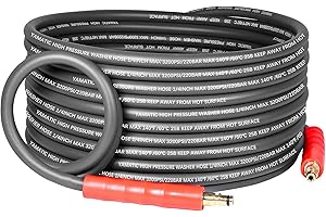 YAMATIC Pressure Washer Hose 33FT/10M,Ultra Flexible & Kink Resistant Click Type Plug 1/4" Quick-Connect for Karcher K2 K3 K4 High Pressure Washer Replacement Hose (3200 PSI/220 Bar)