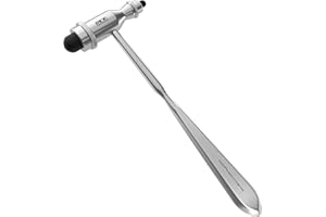 MDF INSTRUMENTS MDF® Trömner neurologiczny młotek refleksyjny z wbudowanym pędzelkiem do refleksów skórnych i reakcji na powierzchni – lekki – Free-Parts-for-Life – czarny (MDF555-11)