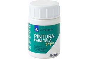 Pintura para Tela Opaque To-01 Blanco 35ML La Pajarita, Pintura de aplicación directa sobre tela