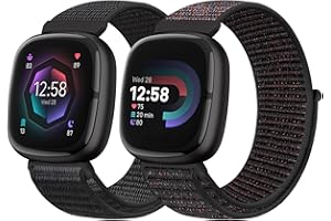 Runostrich Pasek kompatybilny z Fitbit Sense/Fitbit Versa 3, miękki, oddychający, regulowany, nylonowy pasek zastępczy, dla mężczyzn i kobiet