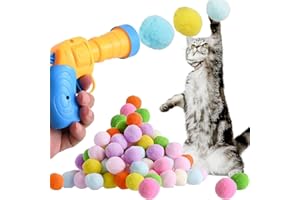 SXFENG Katzenspielzeug, 100 Bälles Interaktives Katzenspielzeug, Katzenspielzeug Bälle mit Katzenspielzeug-Werfer Cat Toy für Katzen und Kätzchen, Spielzeug für Indoor Haustier Katzen Hunde (100pcs)