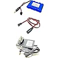 INVENTO 1Pcs 6V 1000mAh Ni-cd Rechargeable 5 Cell Battery Pack with 5.5mm Male DC Jack + 7.5V 2A DC Adaptor + Charger Cable