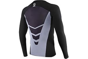 AMZSPORT Męska koszulka kompresyjna z długim rękawem do biegania warstwa bazowa