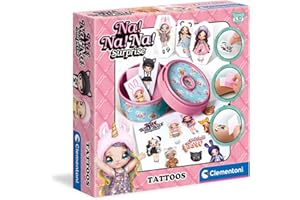 Clementoni - 18658 - Na Na Na Surprise! - Tattoo - tattoo kit, tattoo lab, waterproof temporary tattoos for kids, tattoo studio - kids' craft kits girls 7 years old