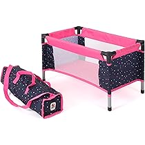 Poppen Reisbedje Deluxe - Melange Pink
