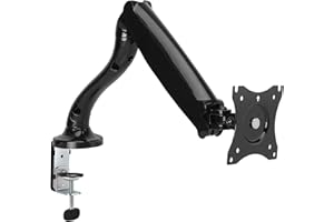 RICOO Support PC 1 Écran TS6511 13-32" (33-81cm) Orientable Inclinable Bras Articulé Ressort à gaz Montage Pince de Table