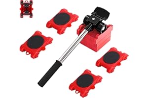 MAGIC SELECT Sollevatore per Mobili con Ruote. Set per Rotelle. Traslocatore Ruote per il Trasporto in Casa, Trasloco, Magazzino. Set di Trasporto per Oggetti fino a 150 kg