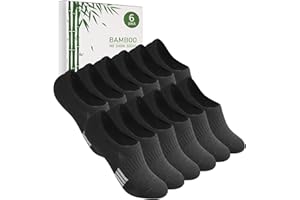 Caldodo Bambusowe skarpety do sneakersów, damskie, 35-38, 39-42, stopki, męskie, 6 par skarpet do sneakersów, skarpety sportowe, prezenty dla kobiet, skarpety do biegania, niewidoczne skarpety