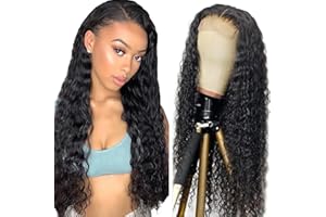 Zeslaerr 5x5 Lace Front Wig Tissage Cheveux Naturels Bouclés 5x5 Water Wave Wig Lace Front Human Hair Wigs Brazilian Virgin Hair Glueless Pre Plucked With Baby Hair 26 Inch
