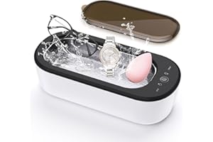 BUBBACARE Ultraschallreiniger Schallreiniger für Brillen, 50W Brillenreinigungsgerät Ultrasonic Cleaner mit 4 Modi Ultraschallreinigungsgerät Brille 47kHz Ultraschallbad Ultraschallgerät für Brillen, Uhren