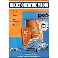 PPD A4 x 20 Blatt Inkjet PREMIUM Vinyl Aufkleberfolie Weiß Matt Selbstklebend - Speziell beschichtet für vollfarbige…