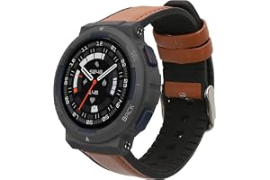 kwmobile Armband kompatibelt med Amazfit Active Edge (A2212)/Active Edge (A2213) armband armband i äkta läder och silikon, er