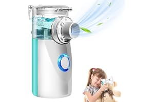 LIFOCI Aerosol Portatile Silenzioso, Macchina Aerosol per Adulti e Bambini, Aerosol con Boccaglio e Maschera, Nebulizzatore Aerosol Macchinetta Aerosol Adult e Bambini (Green)