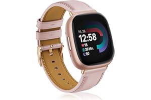 Supore Compatibile con Fitbit Versa 4/Versa 3 Cinturino, Morbido Pelle Bracciale per Fitbit Versa 4/Fitbit Versa 3/Fitbit Sense/Fitbit Sense 2 Uomo Donna