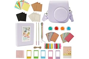 ZUIKAKU 13 in 1 Mini 12 Zubehör Kompatibel mit Fujifilm Instax Mini 12 Sofortbildkamera. (lila)