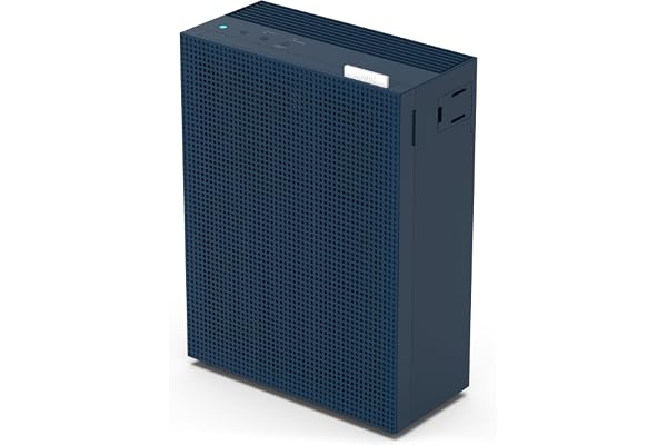 COWAY purificateur d’air chambre, air purifier, ECARF Quiet Mark, mode sommeil 20 dB, préfiltre lavable amovible par le haut, allergies fumée pollen animaux, Airmega 150, Bleu marine