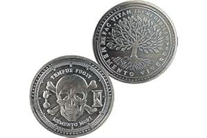 ATSKNSK Memento Mori Moneta Teschio Recupero Dipendenza Cranio AA Monete - Conferma NA AA Chip e medaglie - Festeggia la vita nella purezza Narcotics Alcolici Anonimi Regali per uomini e donne