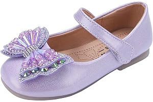 Prinsessskor flicka – Mary Jane halvskor smala dansskor sommar ballerina justerbart spänne sandaler med rosett klädskor cospl