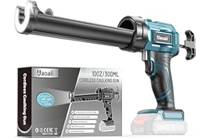 Uaoaii Pistola per Silicone a Batteria Compatibile con Makita 18V-Batteria, Pistola per Calafataggio Elettrica con Luce LED e 4 Velocità per Cartucce da 300ml, Calafataggio,Riempimento(senza batteria)