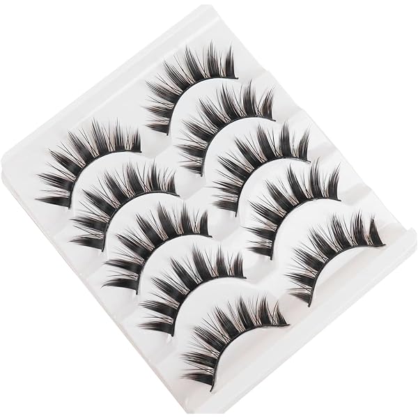 Manga Lashes Natural Wet Look Wimpern – 3 Paar, Japanischer Stil, Handgefertigt, Wiederverwendbar