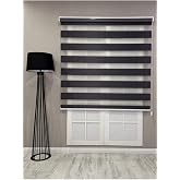 Zebra Stor Geniş Plise G&uuml;neşlik Perde, Antrasit Gri, 120 x 200