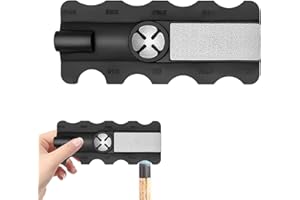 HUKNEQN 5 in1 Cue Tip Shaper, Snooker Cue Tip Shaper Tool, Durable Multi-Function Cue Tip Repair Kit with Scuffer, Shaper, Tapper, Portable Cue Maintenance Accessory for Rapid Repair and Recreational Use