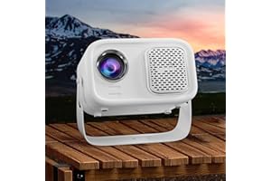Eroshoo ±360°Rotating Mini Beamer, 5G WiFi Bluetooth 1080P Beamer, Heimkino Video Projektor 9500Lumen,Tragbarer Filmprojektor Support 4K, Kompatibel mit HDMI USB/Fire Stick/TV Stick/Smartphone
