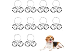 Sctmda Campanelli per Cani e Gatti 10 Pezzi Pet Ciondoli Campane Decorativi Ciondoli Campanellini Sonagli Piccoli Gatto Fascino Campane Collari per Pendente Collana Campanellini Metallo