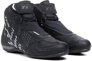 TCX R04d Waterproof, Scarpe da Moto Uomo, Impermeabili Certificate con Membrana T-Dry, Chiusura con Lacci e Velcro, Tomaia in Mesh con Rivestimento Hot Melt