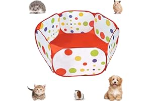 VDFJEK Hamster Playpen, Small Animal Playpen, Pop Up Play Pen, Hamster Pen, Hamster Play Pen, Hamster Run Playpen Indoor, Guinea Pig Playpen, Hamster Maze, Hamster Run, Animal Playpen With Wave Dot Patter