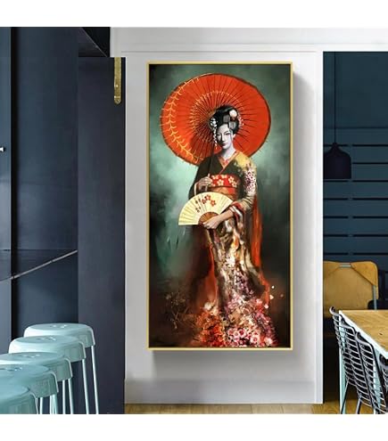 Poster Samouraï Japonais 70x100cm - Décor Noir Et Blanc Pour Salon Ou Chambre | Sans Cadre