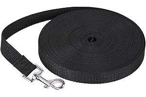 TingDongWei Guinzaglio per Cani, Guinzaglio Addestramento per Cani, Lungo Nylon Guinzaglio Cani Resistente Leggero con Fibbia Lega Zinco per Cane Allontanare Sicurezza(5M, Nero)