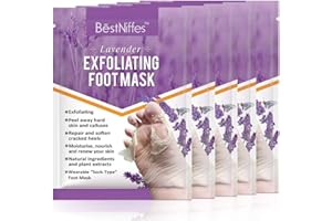 YUNY Foot Peel Mask - 5 Pairs - Exfoliator Peel Off Calluses Dead Skin Callus Remover，100% Natural Ingredients - Get Baby Soft Foot with No Hurt - for Women & Men (Lavender), Multicolor
