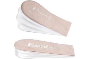 Thearches Verstellbare Fersen-Lift-Einlegesohlen, Orthopädische Gel-Einlegesohlen für Damen Herren, Beinlänge, Diskrepananz, Achillessehnenentzündung, Fersensporn, Fersenschmerzen, Fersenverletzungen