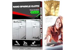 ALASMOYER Paquete de 2 PañOs Nano Sparkle para arañAzos de Coche, Nano Sparkle Cloth MáGico, Repara FáCilmente ArañAzos de Pintura y Manchas de Agua