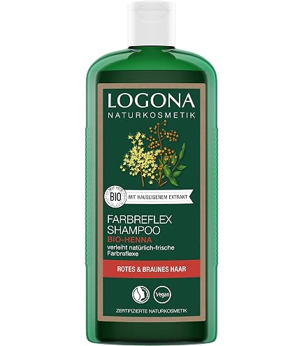 LOGONA Naturkosmetik Farbreflex Shampoo Braun-Schwarz fr natrlich  glnzendes Haar, Geeignet fr braunes und schwarzes Haar, Color Haarshampoo  mit veganer Formel aus Bio Haselnuss, 1 x 250 ml : Amazon.de: Kosmetik
