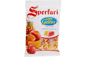 Sperlari - Caramelle Gran Gelèes Assortite Frutti Del Sole, Intenso Sapore Di Frutta: Pesca, Mandarino, Fragola E Ananas - Sacchetto Da 400 Gr