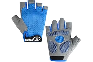 Colexy Kinder-Sporthandschuhe, rutschfeste, Atmungsaktive Handschuhe, Handflächenschutz, Eisseide, Elastisches Mesh, Geeignet zum Radfahren, Spielen, Rollschuhlaufen und für Andere Sportarten