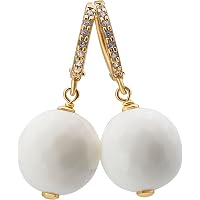 Orecchini A Goccia MISIS In Argento Placcato Oro 18kt Con Zirconi E Pasta Di Corallo – Made In Italy