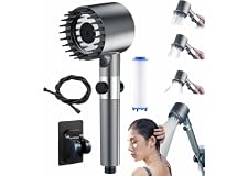 High Pressure Shower Head, Hard Water Softener Filtered Hand Held Showerhead Set, Massage Showerhead Combo 3 Spray Settings, 