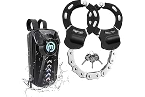 MEZELON Antivol Trotinette Electrique, 8mm Chaînes Antivols Velo avec Sac de Rangement étanche, Cadenas Trotinette Electrique et Bicyclette