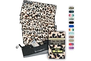 WOODSANDWAVES Fitness Handtuch mit Design, Tasche & extra starkem Magnet - das ideale Sporthandtuch für Gym und Fitnessstudio | rutschfest, geruchsneutral, schnelltrocknend