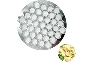 CYLOCRYA Molde para hacer raviolis, 37 agujeros, para cocina, restaurante, ravioli Fabricado en Aleación de Aluminio de Grado Alimenticio, Fácil de Usar y Limpiar, Versátil y Duradero