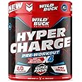WILD BUCK Hyper Charge Pre-X4 Hardcore Pre-Workout Supplement Powder With Creatine Monohydrate,Arginine Aakg,Explosive Muscle Pump,Caffeinated Punch - [40 Serv,Pina Colada],1 Count,40 Servings