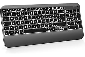 seenda Tastiera illuminata Wireless Mac, Layout Italiano QWERTY, USB Tastiera Retroilluminata Ricaricabile, Tastiera Full Size per iMac/Macbook/Mac OS/Ipad, Grigio