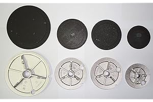 jpshop Electrolux Rex Aeg Zanussi Flammenbrenner-Set mit 4 schwarzen emaillierten Platten